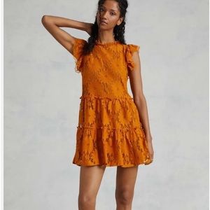 Anthropologie - Blue Tassel lace dress